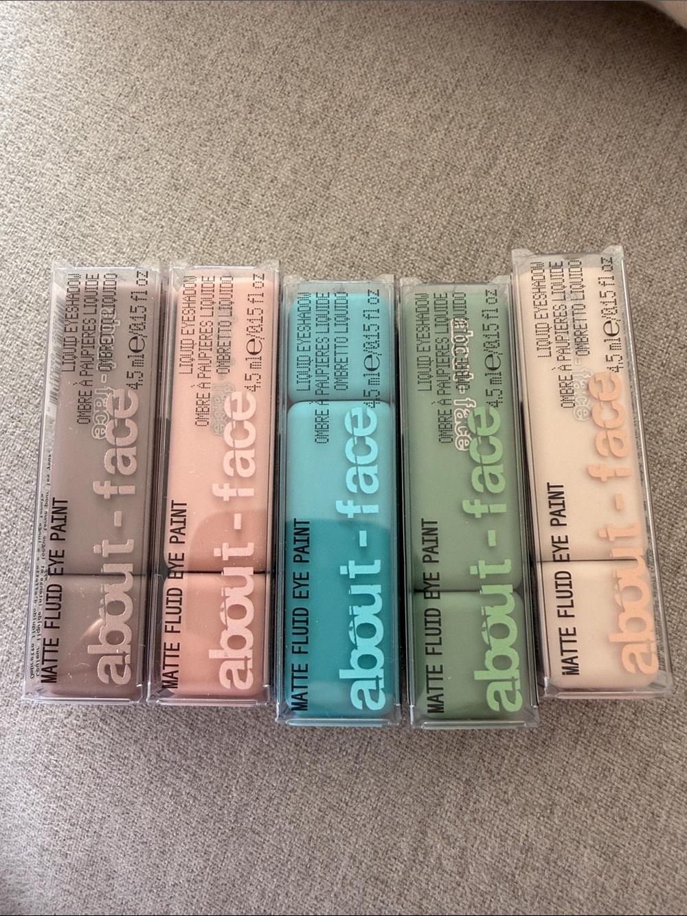 about-face Matte Fluid Eye Paint Set — Pastel Multi Shades